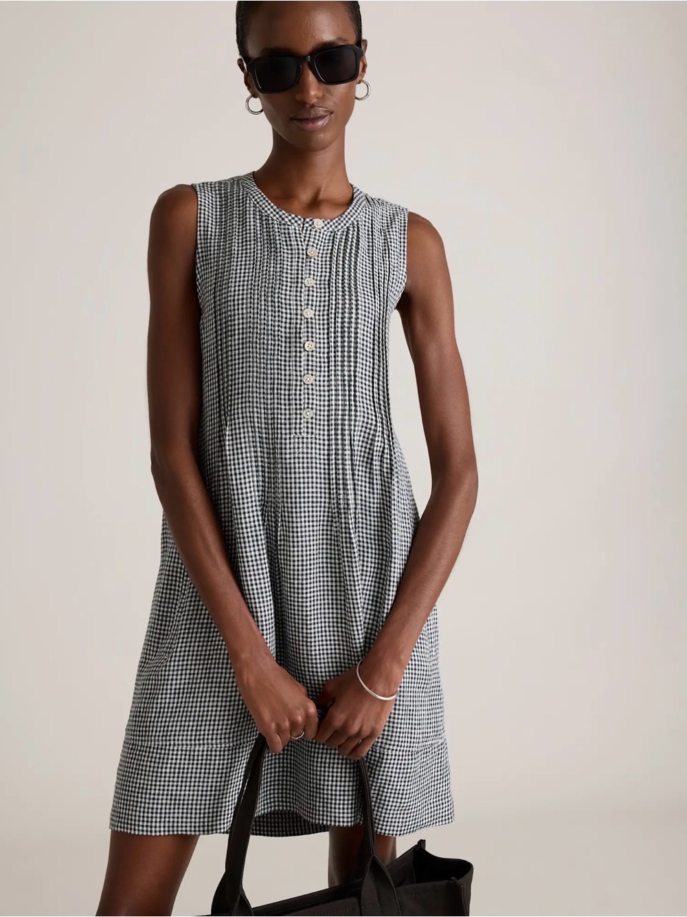 Quince 100% European Linen Sleeveless Swing Dress XS